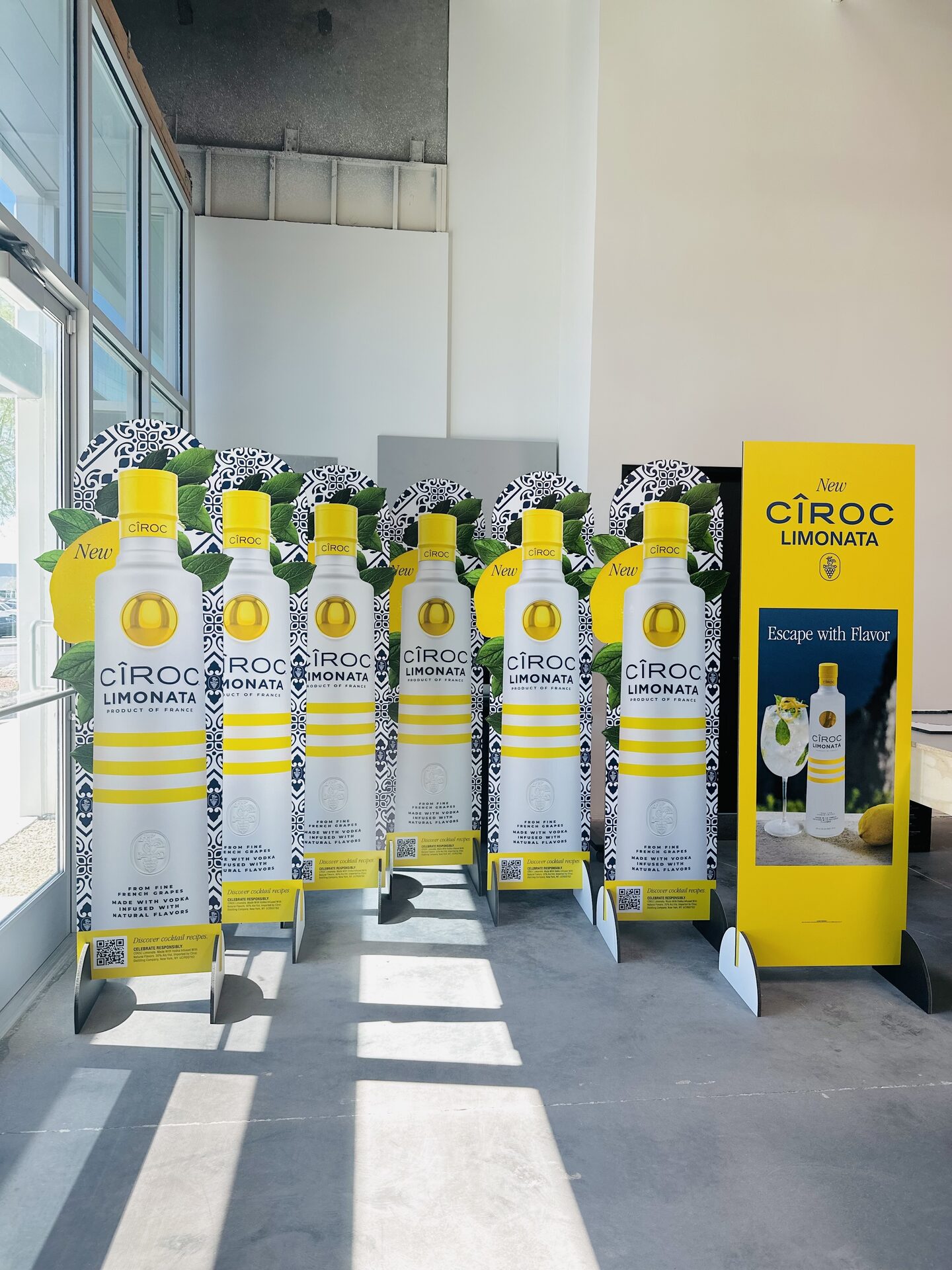 Contour-cut rigid standee signage — printed by Red Bliss, Las Vegas