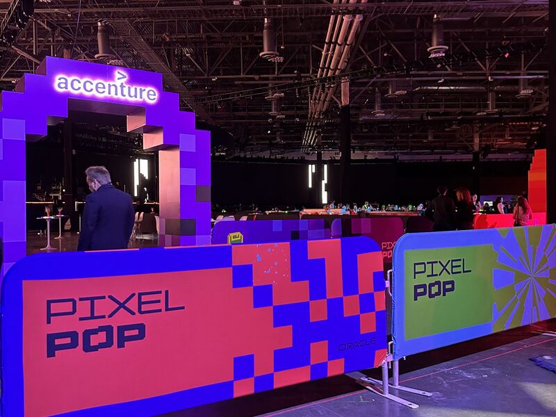 Sponsor recognition wall at an event — printed by Red Bliss, Las Vegas