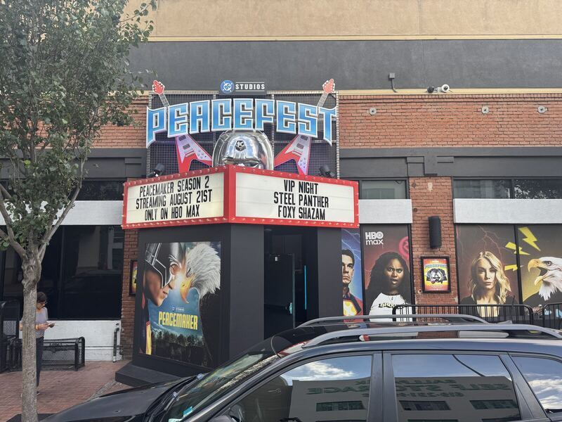 Large-scale wall and building graphics installed on site — printed by Red Bliss, Las Vegas